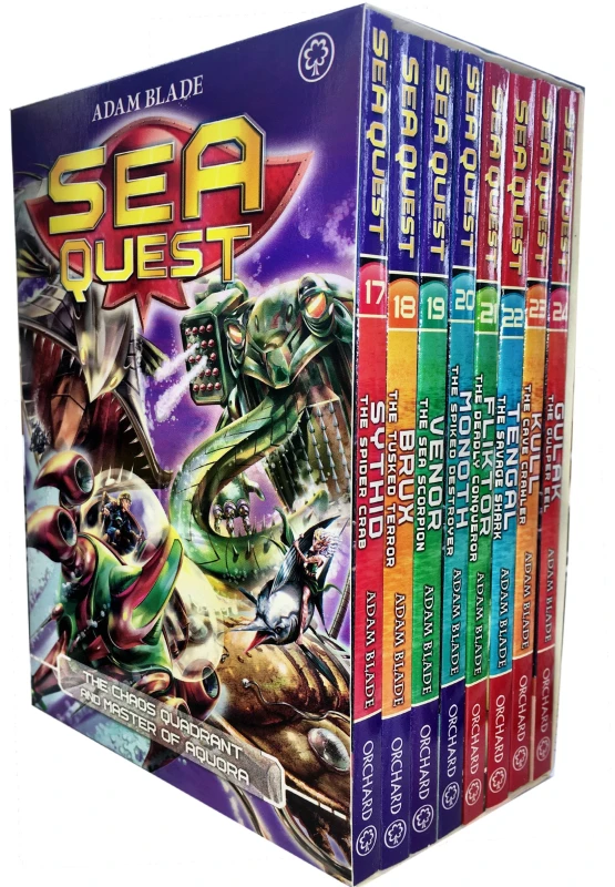 Image of Sea Quest Series 5 And 6 Box Set By Adam Blade 8 Books From Book 17-24 Adventure Series For Young Readers Adam Blade Books
