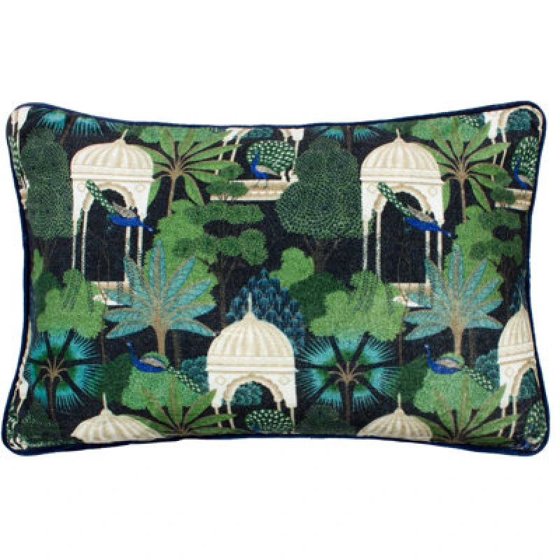 Image of Wylder Serenity Printed Velvet Polyester Filled Cushion