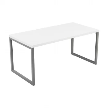 Image of Picnic Low Table 2000 - Ice White Top and Silver Legs