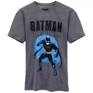 Image of Batman Mens T-Shirt (S) (Grey/Blue)