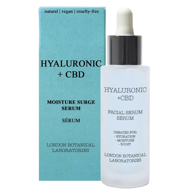 Image of London Botanical Laboratories Hyaluronic Acid + CBD Moisture Surge Serum 30ml Clear unisex