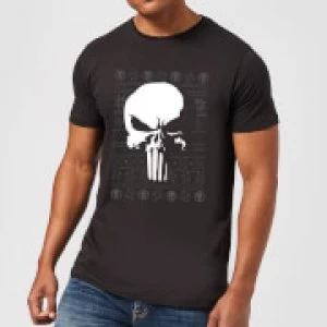 Image of Marvel Punisher Mens Christmas T-Shirt - Black