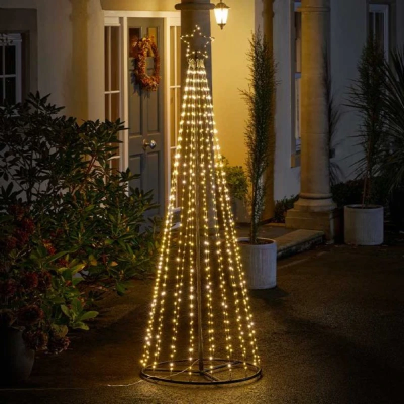 Image of 1.8m Light up Christmas Twinkle Maypole Tree with Warm/Cool White LEDs