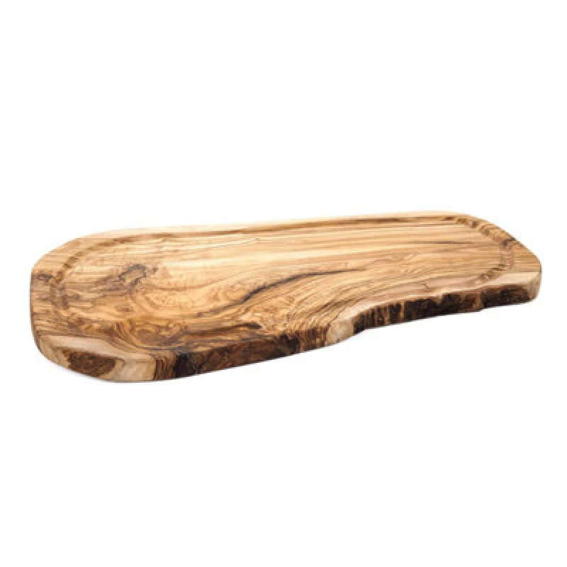 Image of Verano Spanish Ceramics Olive Wood Natural Grained Rustic Kitchen Dining Carving Board (L) 45cm Natural unisex