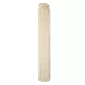 Image of Warmies Extra Long Hot Water Bottle - Cream Knit