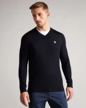 Image of Contrast Detail Knitted Sweater