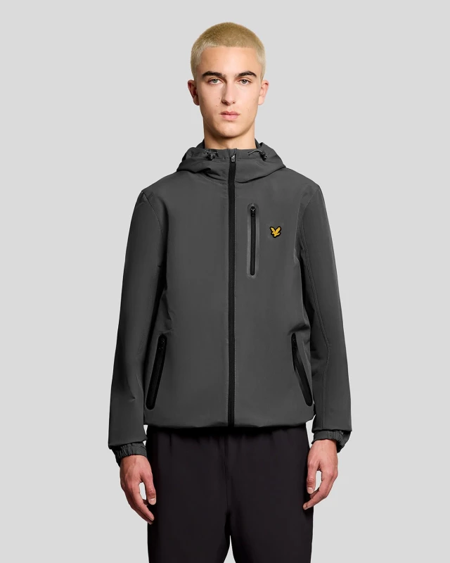Image of Lyle & Scott Hooded jacket Lyle & Scott Branded Gris Male M