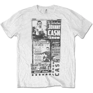 Image of Johnny Cash - The Fabulous Johnny Cash Show Unisex Small T-Shirt - White