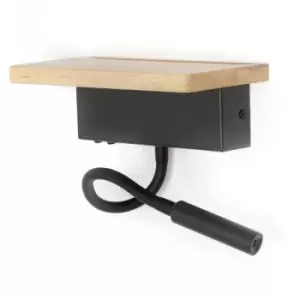 Image of Cristal Bach LED Wall Light 5W+3W usb Wood