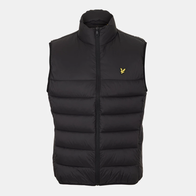Image of Lyle & Scott Wadded Zip Gilet Jet Black XL