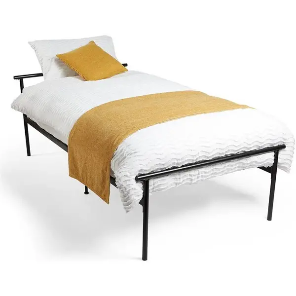 Image of VonHaus VonHaus Compact Single Metal Bed - Black One Size