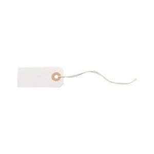 Image of Strung Tag 96mm x 48mm White 1 x Pack of 75