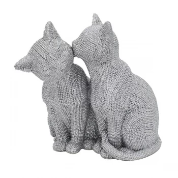 Image of Silver Art Cats Figurine by Lesser & Pavey