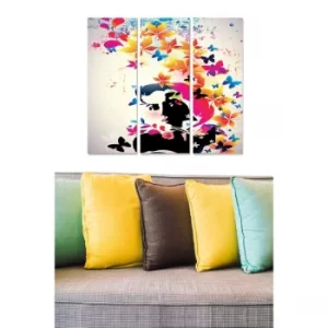 Image of MDF6089471 Multicolor Decorative MDF Painting (3 Pieces)