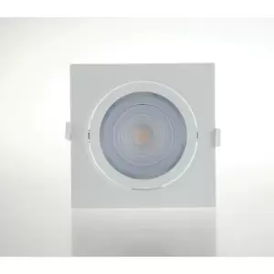 Image of 25-fan Europe - Spot encastre Mizar Polycarbonate blanc 1 ampoule cm