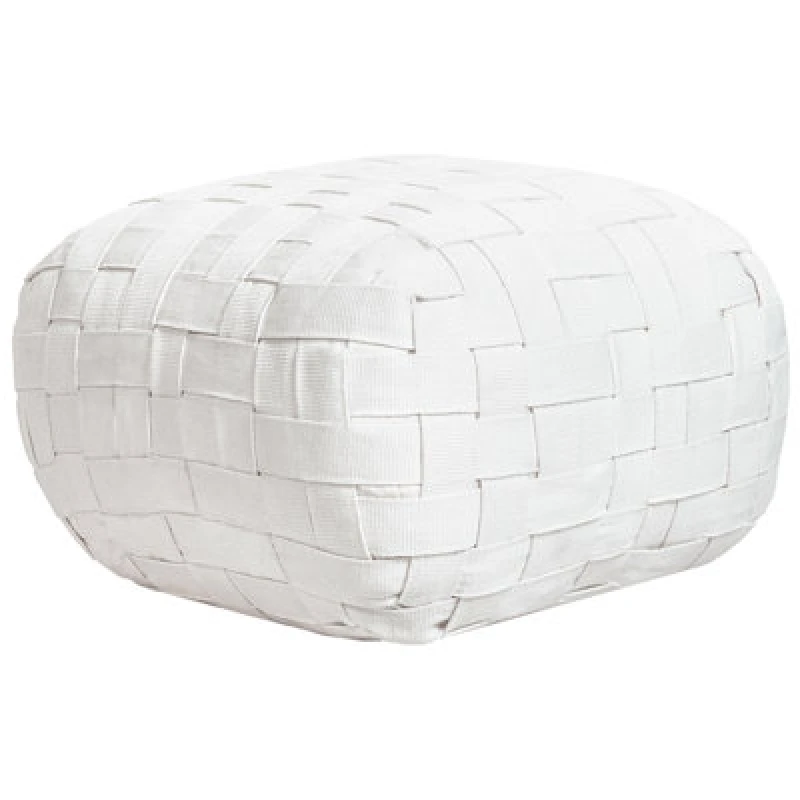 Image of Beliani Pouffe Bodla Synthetic Material White