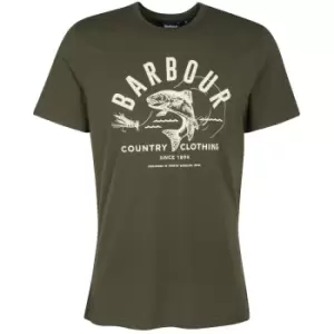 Image of Barbour Mens Country Clothing Tee Forest Medium