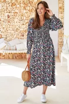 Image of To-The-Max Shirred Jersey Maxi Dress