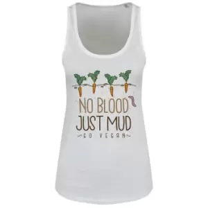 Image of Grindstore Womens/Ladies No Blood Just Mud Vegan Floaty Tank (S) (White)