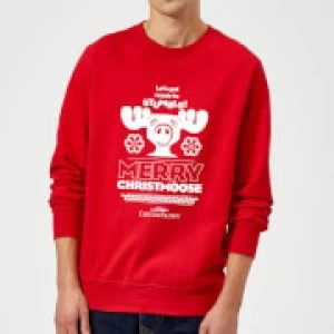 Image of National Lampoon Merry Christmoose Christmas Sweatshirt - Red - M