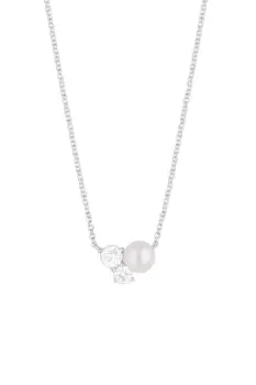 Image of Sterling Silver 925 Freshwater Pearl Cluster Pendant Necklace