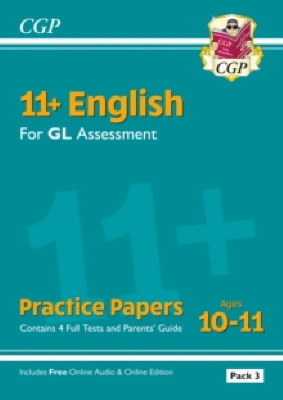 Image of 11+ GL English Practice Papers: Ages 10-11 - Pack 3 (with Parents' Guide & Online Edition) Multiple-component retail product, part(s) enclose