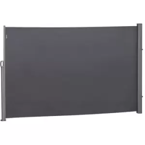 Image of Retractable Side Awning Screen Fence Patio Privacy Divider Grey 3x2M - Outsunny