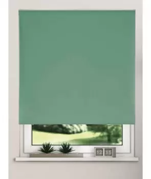 Image of Thermal Blackout Roller Blinds 175cm Drop x Width 160cm Basil