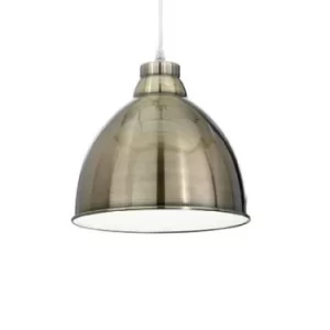 Image of Navy 1 Light Dome Ceiling Pendant Bronze, E27