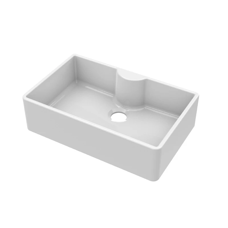 Image of Balterley Single Bowl Butler Sink Tap Ledge No Overflow No Tap Hole 795mm White