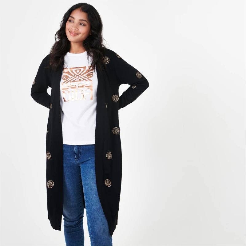 Image of Biba BIBA Logo Embroidered Cardigan - Black 10