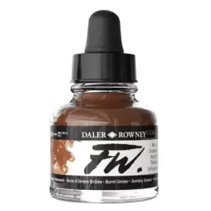 Image of Daler-Rowney FW Artists Acrylic Ink 29.5ml Burnt Umber