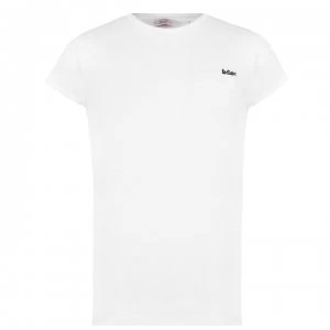 Image of Lee Cooper Essentials Roll Sleeve T Shirt Mens - White