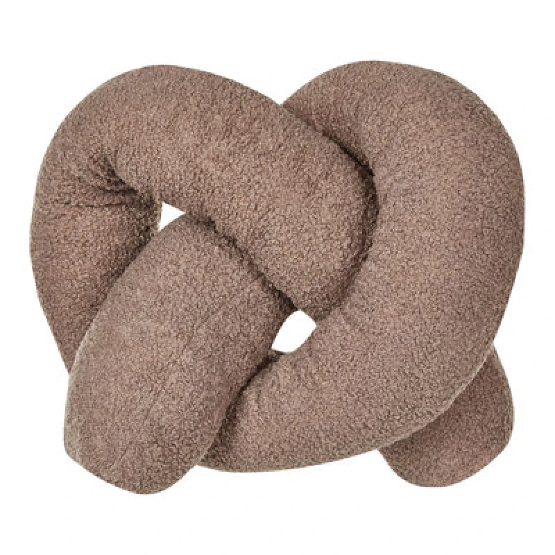 Image of Beliani Throw Cushion Gladiolus Boucle 172 X 14cm Brown Solid