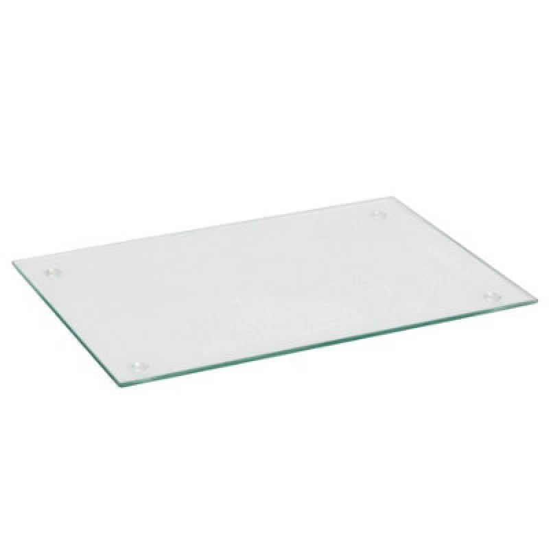 Image of Harbour Housewares Glass Chopping Board - 50 X 40Cm Clear Kitchen Dining Place Mats Cutting Mat Worktop Saver Cooking & Food Prep