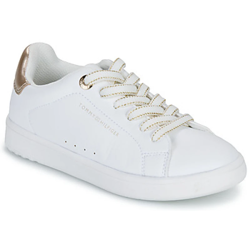 Image of Tommy Hilfiger JACK girls's Children's Shoes (Trainers) in White