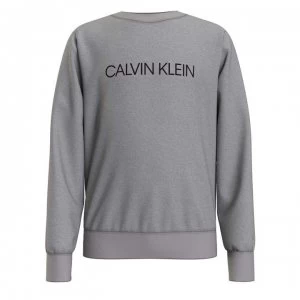 Image of Calvin Klein Junior Boys Institutional Crew Sweatshirt - Grey PZ2