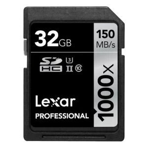 Image of Lexar Professional 1000X 32GB SDHC Memory Card