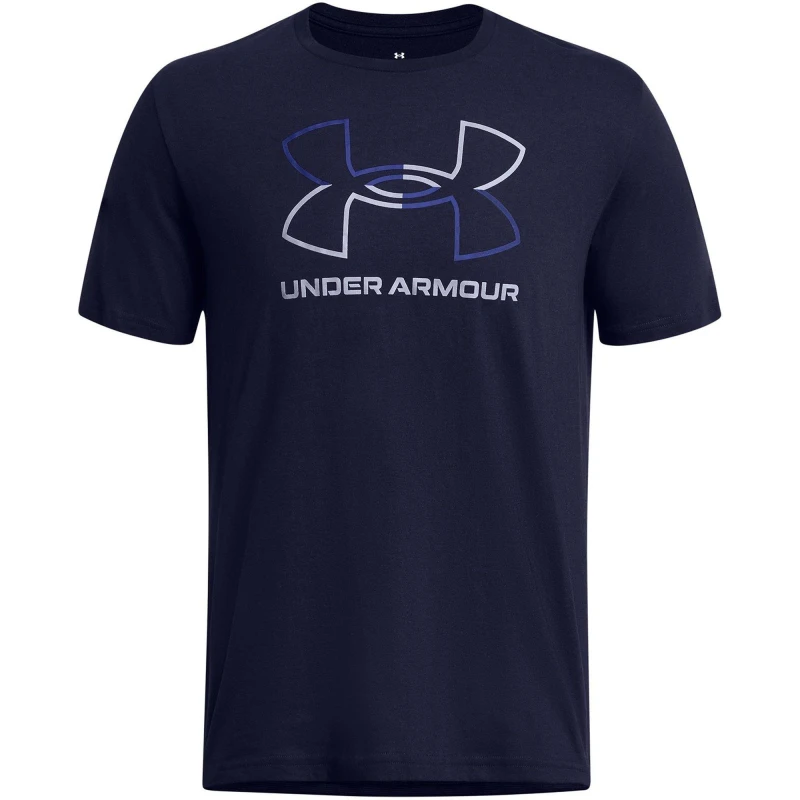 Image of Under Armour Mens Foundation Short Sleeve T Shirt M- Chest 38-40' Midnight Navy Royal Steel 1382915-410-M
