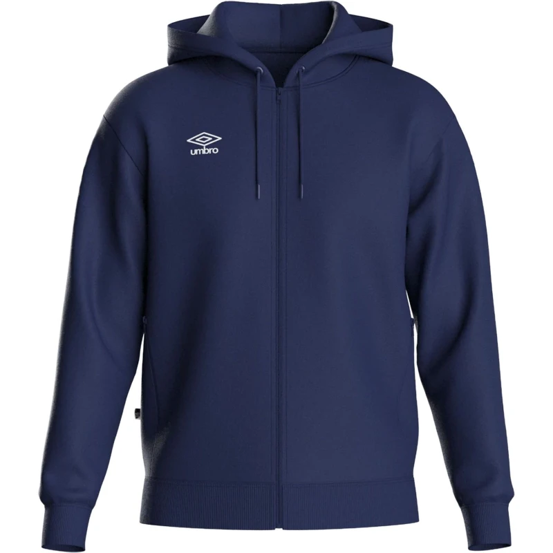 Image of Umbro Umbro Men Club Leisure Full Zip Hoodie in Navy Size: Small Navy S Male 5063107699213