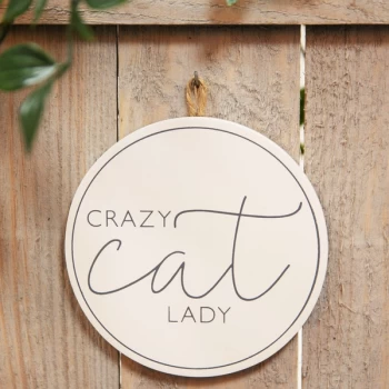 Image of Best of Breed Wooden Plaque - Crazy Cat Lady