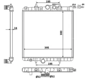 Image of NRF 509523 Engine Cooling Radiator Aluminium Brazed cooling fins