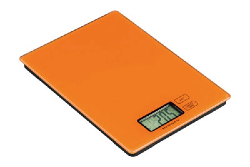 Image of Premier Housewares Zing Glass Kitchen Scale Orange