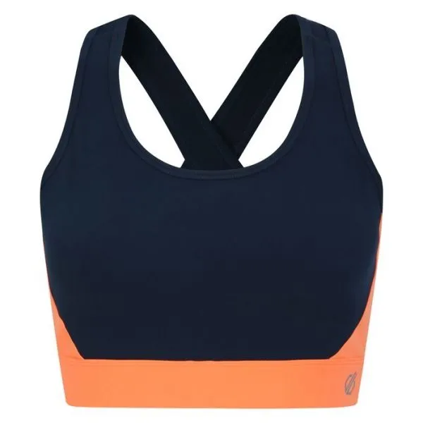 Image of Dare 2B Womens Swift II Sports Bra S - Bust 34' Moonlight Denim/Live Wire DWU407-FX4-S