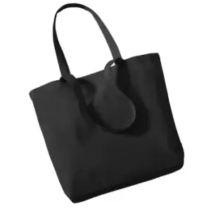 Image of Westford Mill Organic Cotton Shopper Bag - 16 Litres (Pack of 2) (One Size) (Black)