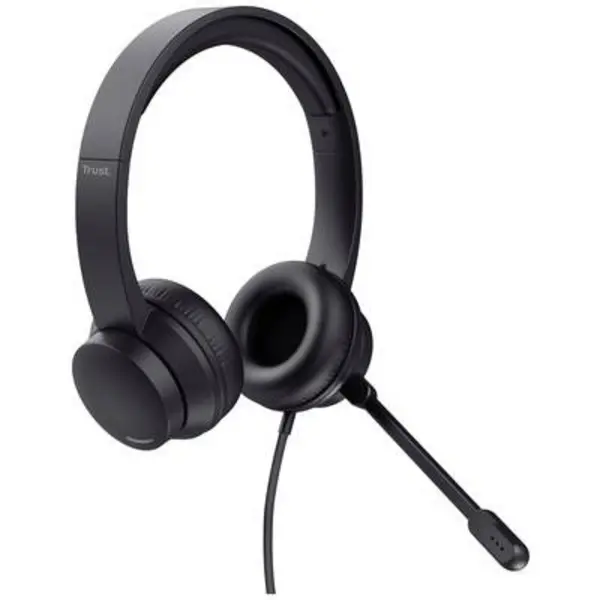 Image of Trust HS-201 PC Over-ear headset Corded (1075100) Stereo Black