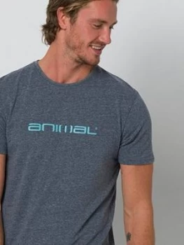 Image of Animal Marrly Graphic Short Sleeve T-Shirt - Blue Marl