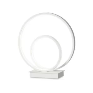 Image of Ideal Lux LED Decorative Swirl Integrated LED Table Lamp White, 3000K