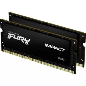 Image of Kingston FURY Impact Laptop RAM kit DDR3 16GB 2 x 8GB Non-ECC 1600 MHz 204-pin SO-DIMM CL9 KF316LS9IBK2/16