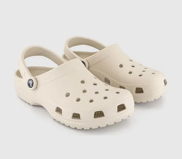 Image of Crocs Womens Classic Clogs Stucco In Natural, 4